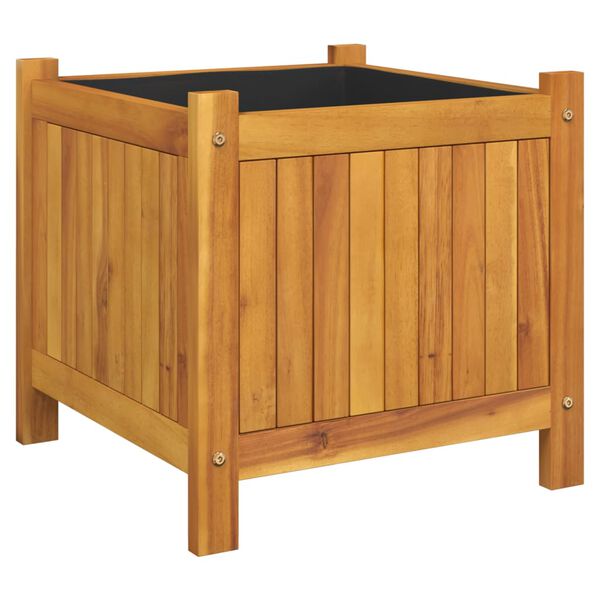 vidaXL Jardinera con forro madera maciza de acacia 42x42x40 cm