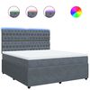 vidaXL Cama box spring con colch&oacute;n terciopelo gris oscuro 180x200 cm