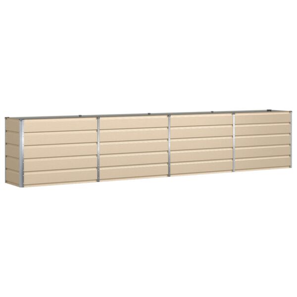 vidaXL Jardinera Marfil 480 x 50 x 45 cm Acero Galvanizado