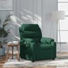 vidaXL Sill&oacute;n reclinable de terciopelo verde oscuro