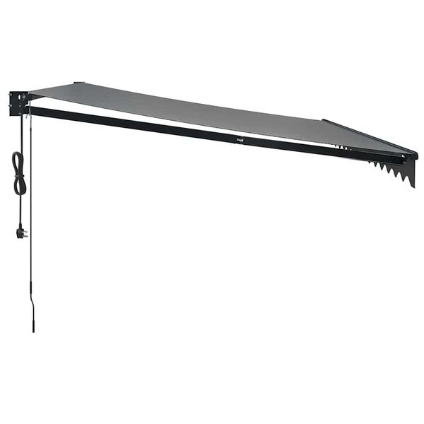 vidaXL Toldo retr&aacute;ctil autom&aacute;tico gris antracita 4,5x3 m