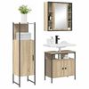vidaXL Juego de muebles de ba&ntilde;o 3 pcs Marr&oacute;n Madera contrachapada