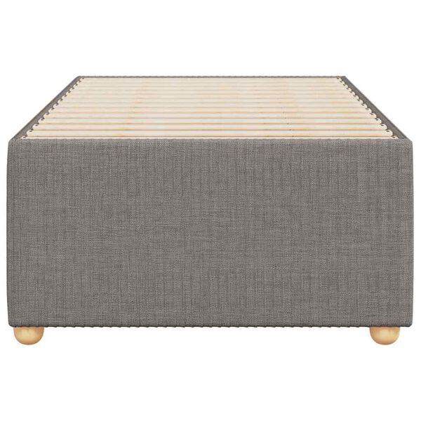 vidaXL Estructura de cama sin colch&oacute;n tela gris taupe 100x200 cm