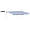 vidaXL Toldo Retr&aacute;ctil El&eacute;ctrico Azul y Blanco 3,5 x 2 m