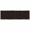 vidaXL Tablero mesa madera tratada borde vivo marr&oacute;n 160x50x(2-4) cm