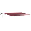 vidaXL Toldo manual retr&aacute;ctil con LEDs Borgo&ntilde;a y Blanco 5 x 3 m