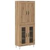 vidaXL Aparador alto Roble artisan 69,5 x 34 x 180 cm