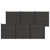 vidaXL Conjunto de valla 6 uds. 1045 x 186 cm WPC y Aluminio Negro