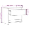 vidaXL Mesita de noche madera contrachapada roble ahumado 40x30x39cm