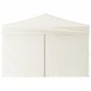 vidaXL Carpa para fiestas plegable con paredes laterales crema 3x3 m