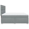 vidaXL Cama box spring con colch&oacute;n tela gris claro 200x200 cm