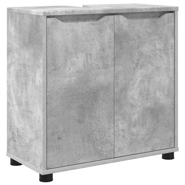 vidaXL Armario para lavabo de ba&ntilde;o Gris Concreto 60 x 30 x 60 cm