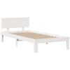 vidaXL Cama con estantería sin colchón madera maciza blanca 160x200 cm