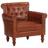 vidaXL Sill&oacute;n de cuero aut&eacute;ntico de cabra marr&oacute;n
