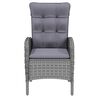 vidaXL Juego de comedor para jard&iacute;n 7 piezas rat&aacute;n sint&eacute;tico gris