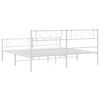 vidaXL Estructura cama sin colchón con estribo metal blanco 200x200 cm