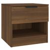 vidaXL Mesita de noche madera contrachapada color roble marr&oacute;n