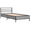 vidaXL Estructura cama madera ingenier&iacute;a metal gris Sonoma 90x190 cm