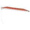 vidaXL Toldo retr&aacute;ctil aluminio y tela naranja y marr&oacute;n 4,5x3 m