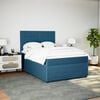 vidaXL Cama box spring con colch&oacute;n terciopelo azul 140x200 cm