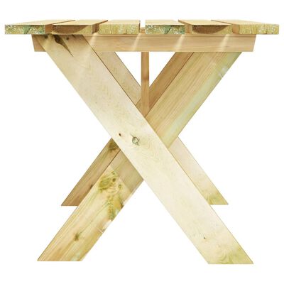 vidaXL Mesa de jardín de madera de pino impregnada 110x73x70 cm