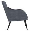 vidaXL Sillón de terciopelo gris oscuro 63x76x80 cm