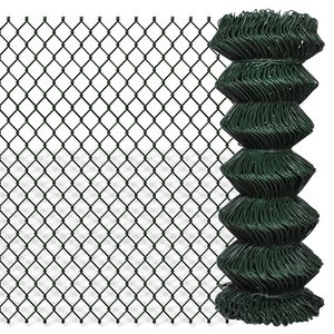 vidaXL Valla de tela met&aacute;lica acero verde 1x15 m