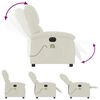 vidaXL Sill&oacute;n reclinable de masaje el&eacute;ctrico terciopelo color crema