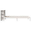 vidaXL Cama con estantería sin colchón madera maciza blanca 75x190 cm