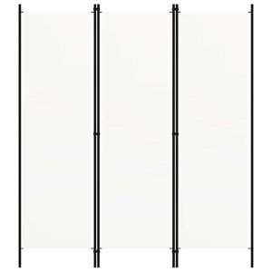 vidaXL Biombo divisor de 3 paneles blanco 150x180 cm