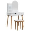vidaXL Conjunto de Mesa de Tocador FAUSKE 4 uds. Blanco