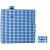 vidaXL Manta de picnic plegable terciopelo a cuadros azul 200x200 cm