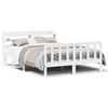 vidaXL Estructura de cama sin colch&oacute;n madera de pino blanco 135x190 cm