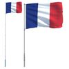 vidaXL M&aacute;stil y bandera de Francia aluminio 5,5 m