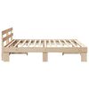 vidaXL Estructura de cama Natural 200 x 200 cm Madera de pino macizo