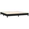 vidaXL Cama box spring con colch&oacute;n tela negro 200x200 cm