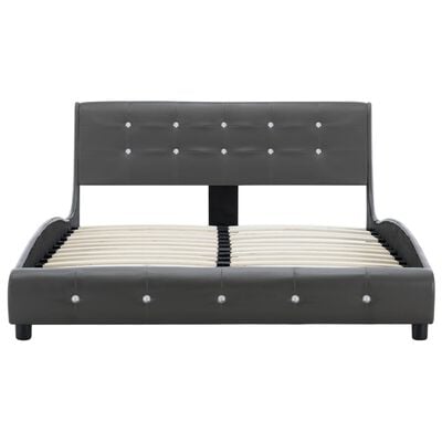 vidaXL Estructura de cama cuero sintético gris 120x200 cm