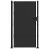 vidaXL Puerta de jard&iacute;n con cerradura Negro 110 x 180 cm