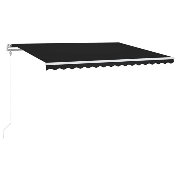 vidaXL Toldo autom&aacute;tico con LED sensor de viento antracita 400x300 cm