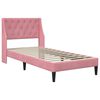 vidaXL Estructura de cama con colch&oacute;n Rosa 90 x 200 cm Terciopelo