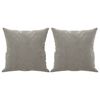 vidaXL Sof&aacute; 2 plazas almohadas y cojines terciopelo gris claro 140 cm