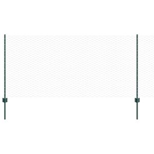 vidaXL Valla hexagonal con poste 50 x 1 m Acero recubierto de PVC