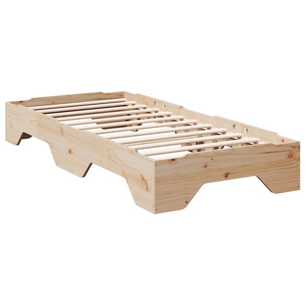 vidaXL Estructura de cama sin colch&oacute;n apilable 90x190 cm madera maciza