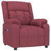 vidaXL Sill&oacute;n reclinable el&eacute;ctrico tela rojo tinto