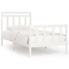 vidaXL Estructura de cama sin colch&oacute;n madera de pino blanco 100x200 cm