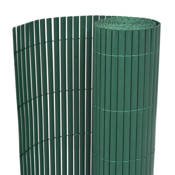 vidaXL Valla de jardín de doble cara PVC verde 90x300 cm