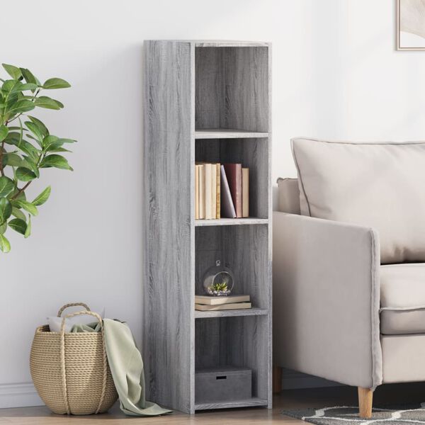 vidaXL Aparador alto madera de ingeniería gris Sonoma 30x41x124 cm
