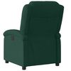 vidaXL Sill&oacute;n reclinable de terciopelo verde oscuro