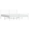 vidaXL Estructura cama sin colchón con estribo metal blanco 180x200 cm