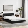 vidaXL Estructura de cama Dover tela negro 140x200 cm